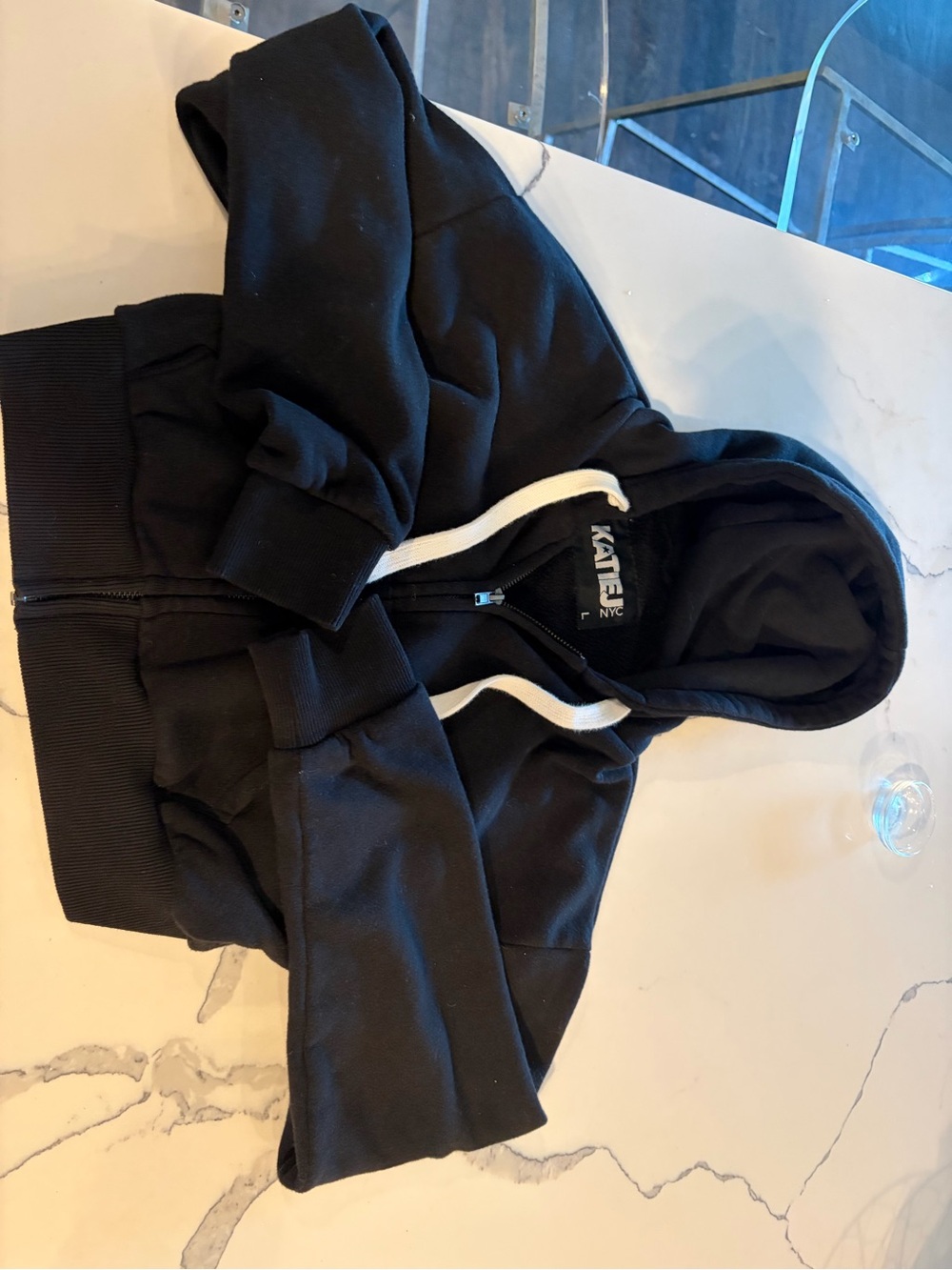 Katie J NYC Black Kids Fleece Hoodie